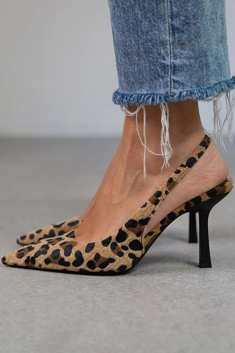 Ruth™ | Slingback Leopard Pumps