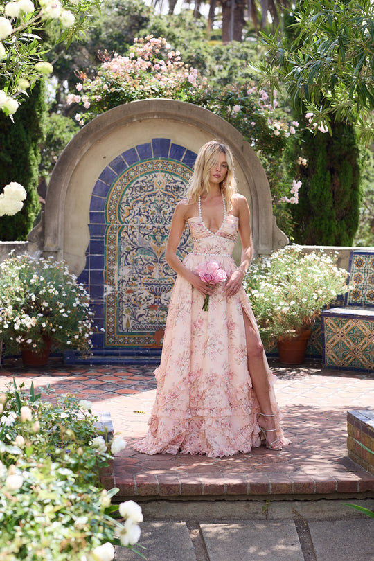 Janet™ | Women's Textured Peach Dress