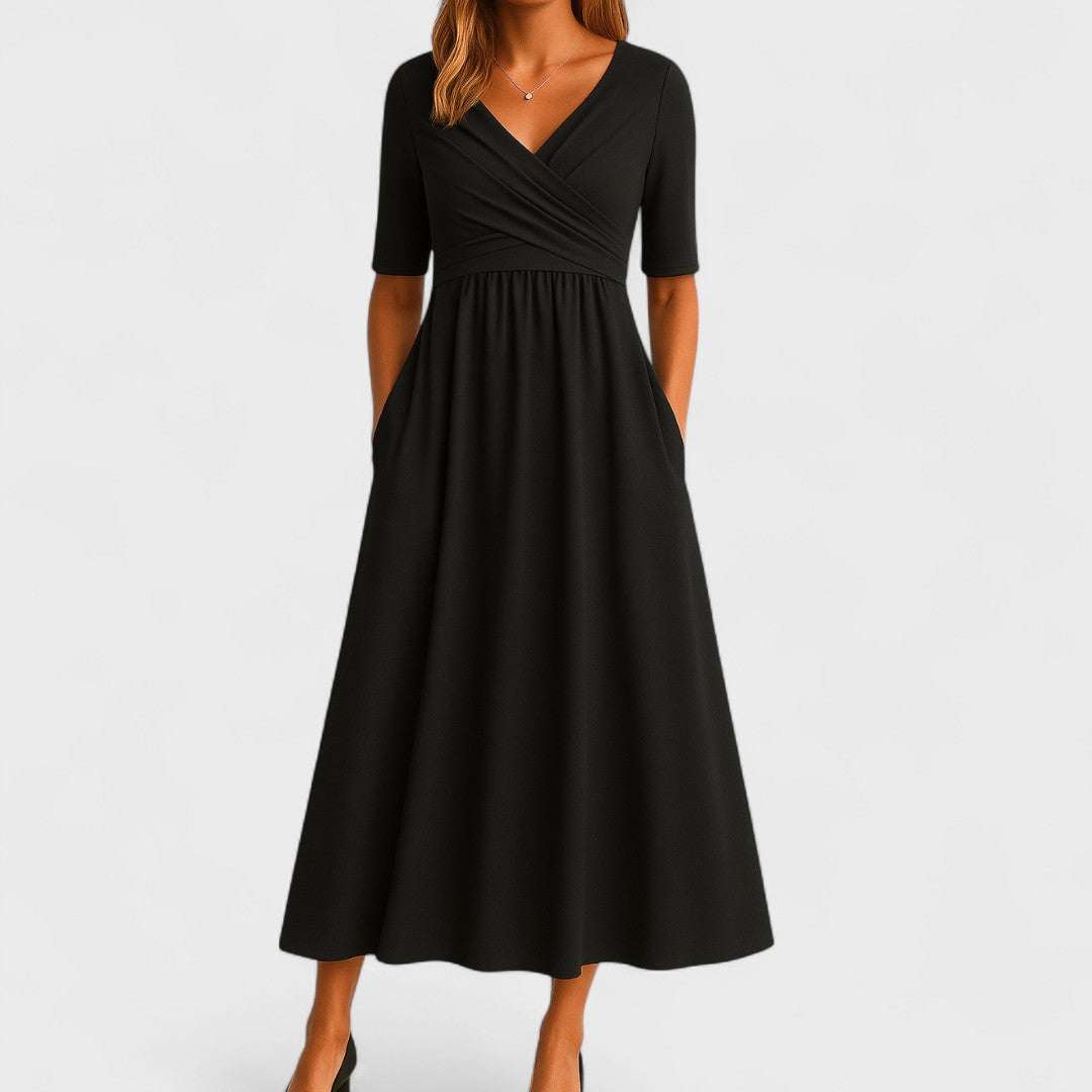 Claribel™ | Elegant Midi Dress – Timeless Style, Everyday Comfort