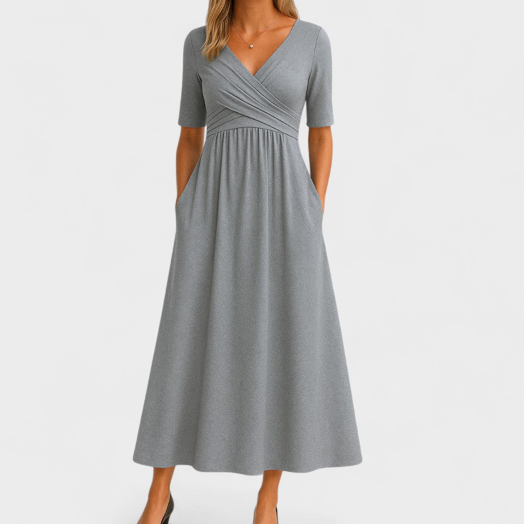 Claribel™ | Elegant Midi Dress – Timeless Style, Everyday Comfort