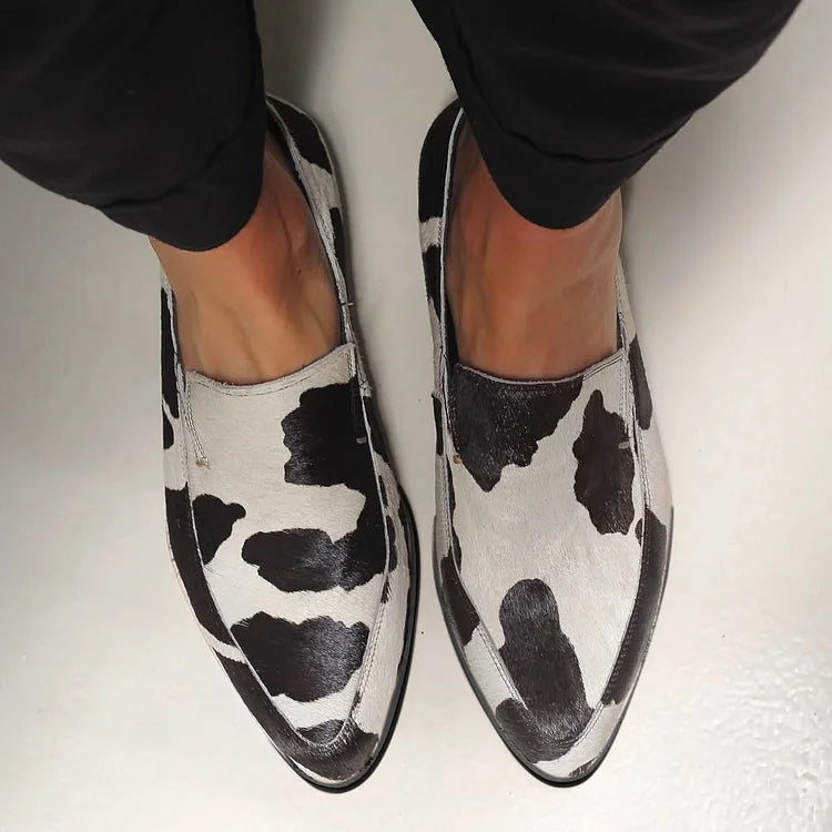 Eva™ | Trendy Cow Print Slip-Ons