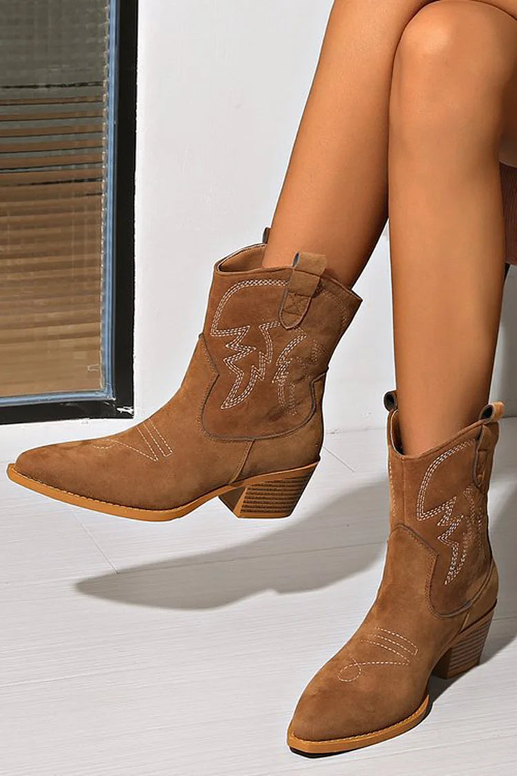 Rangi™ | Chic Western Ankle Boots