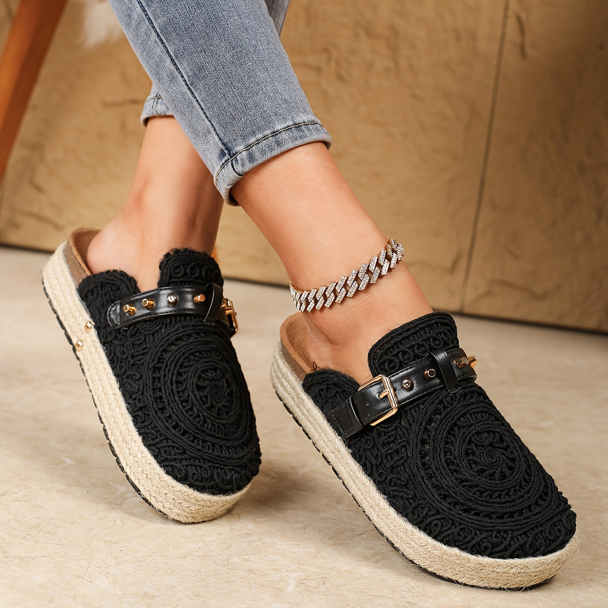 Solene™ | Crochet Boho Mules