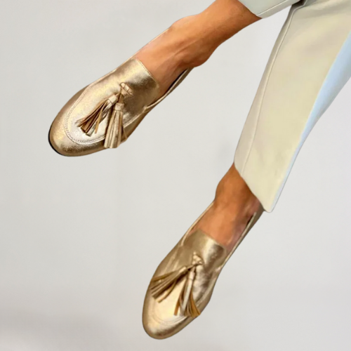 Tahlia™ | Golden Loafers for Women