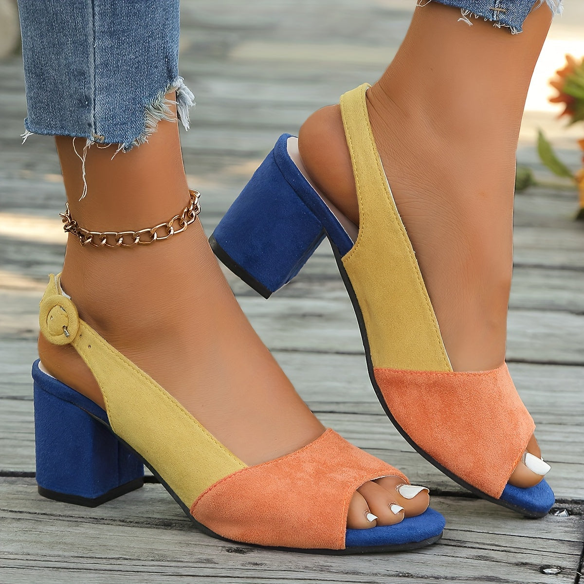 Zuri™ | Colorblock Slingback Heels