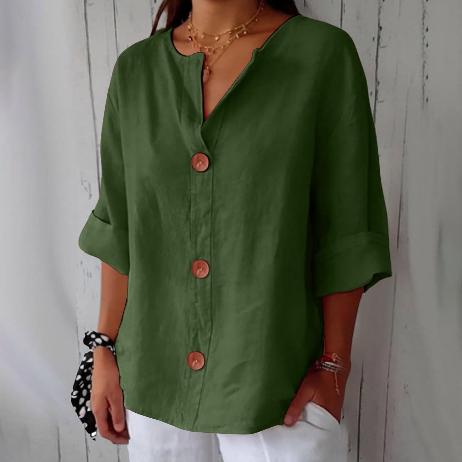 Zoea™ | Casual Linen Blouse