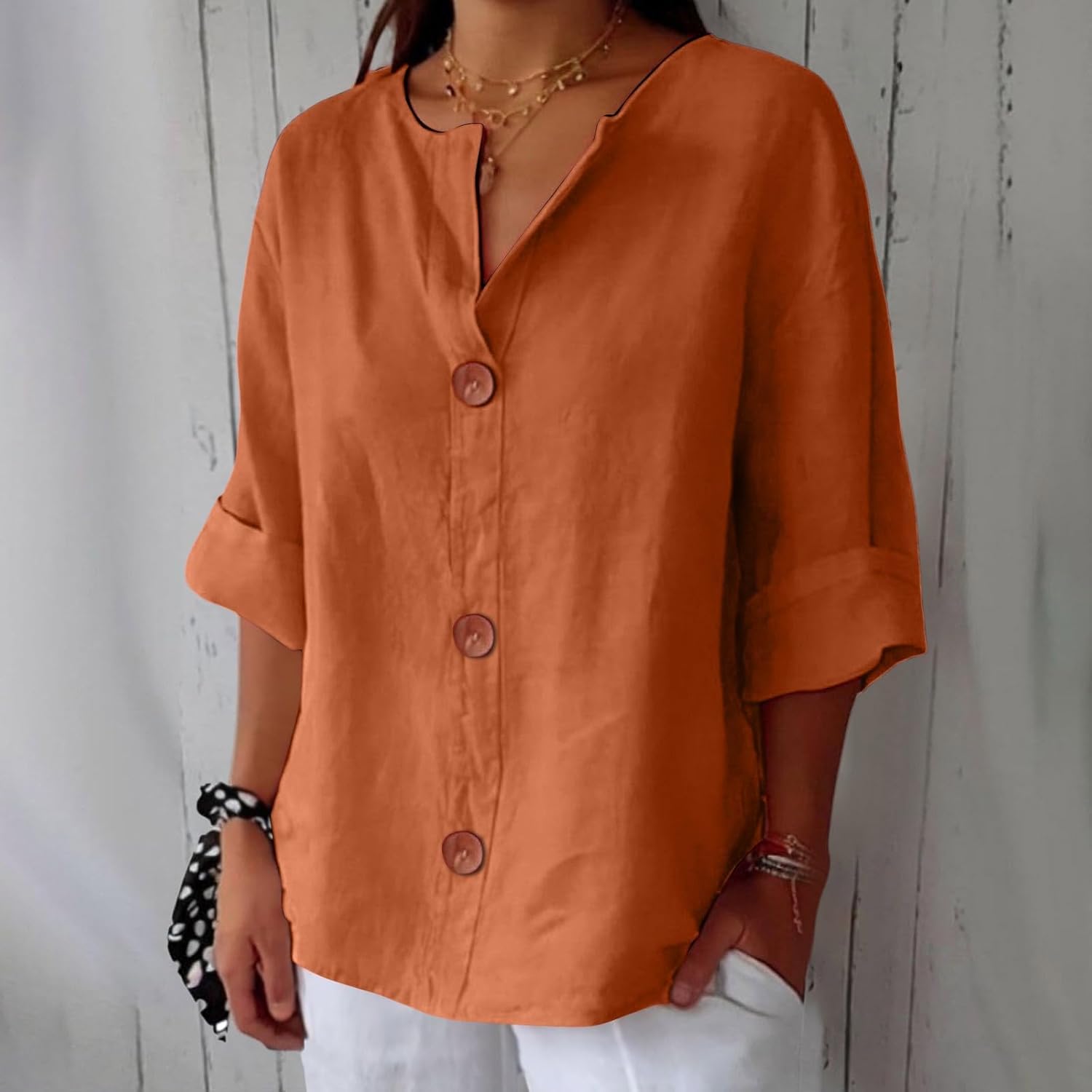 Zoea™ | Casual Linen Blouse