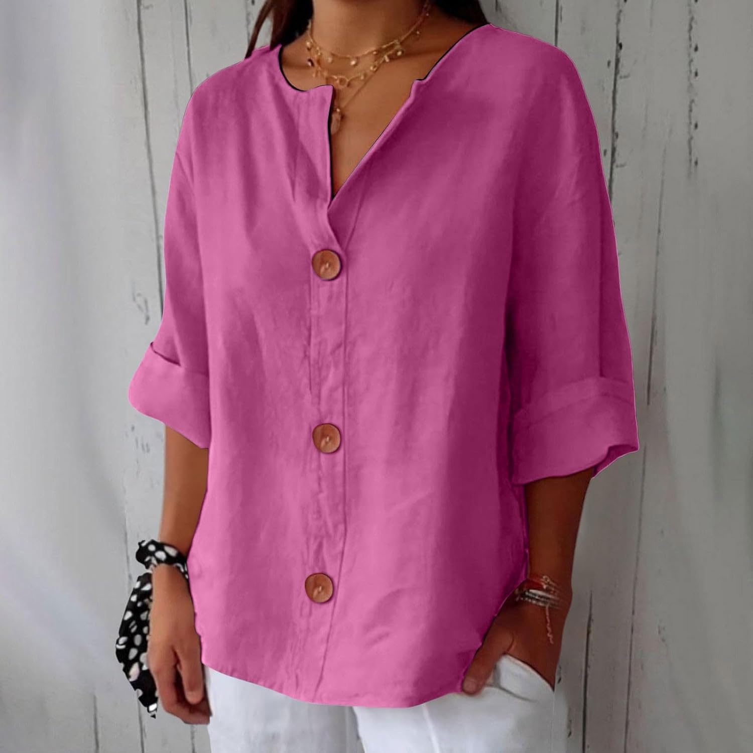 Zoea™ | Casual Linen Blouse