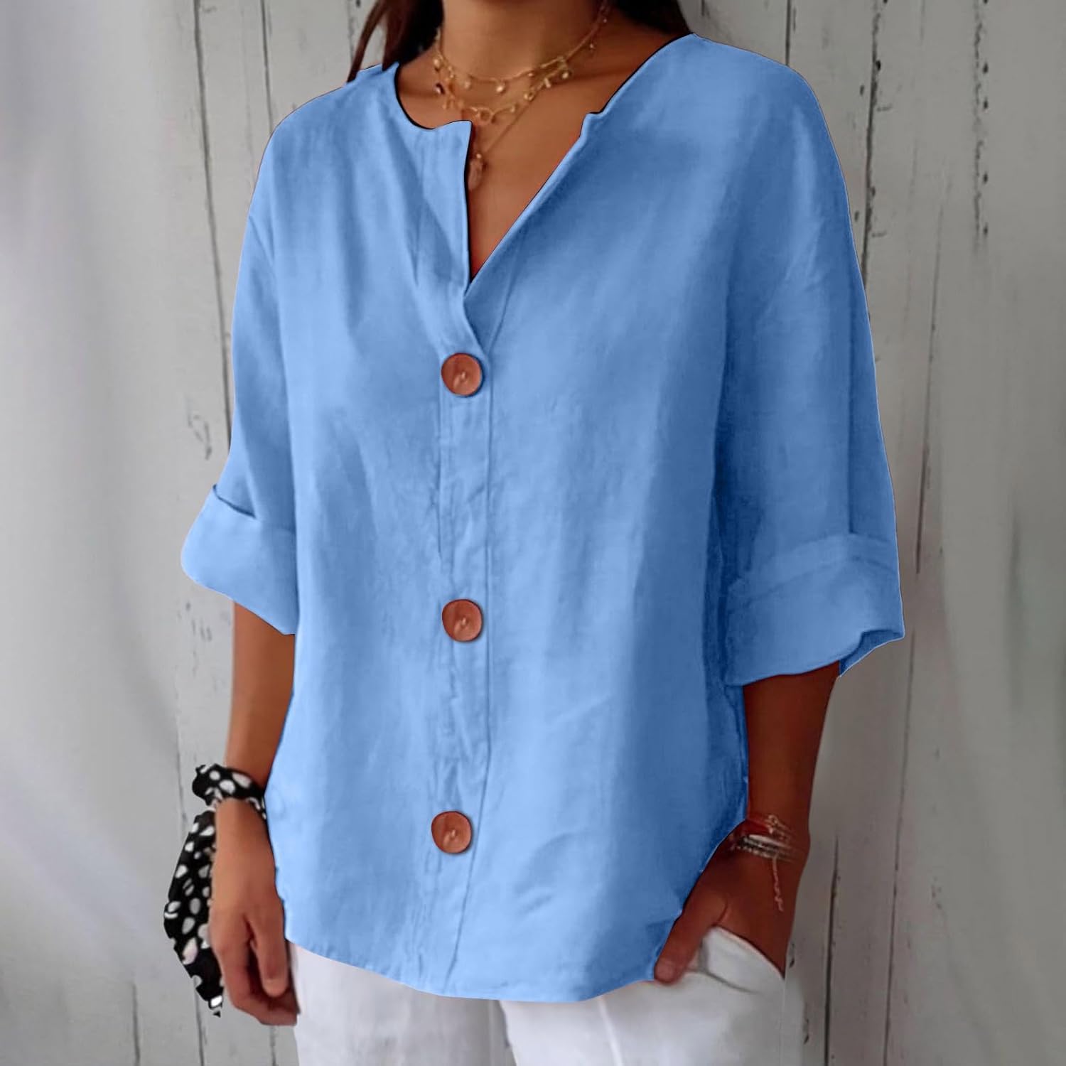 Zoea™ | Casual Linen Blouse