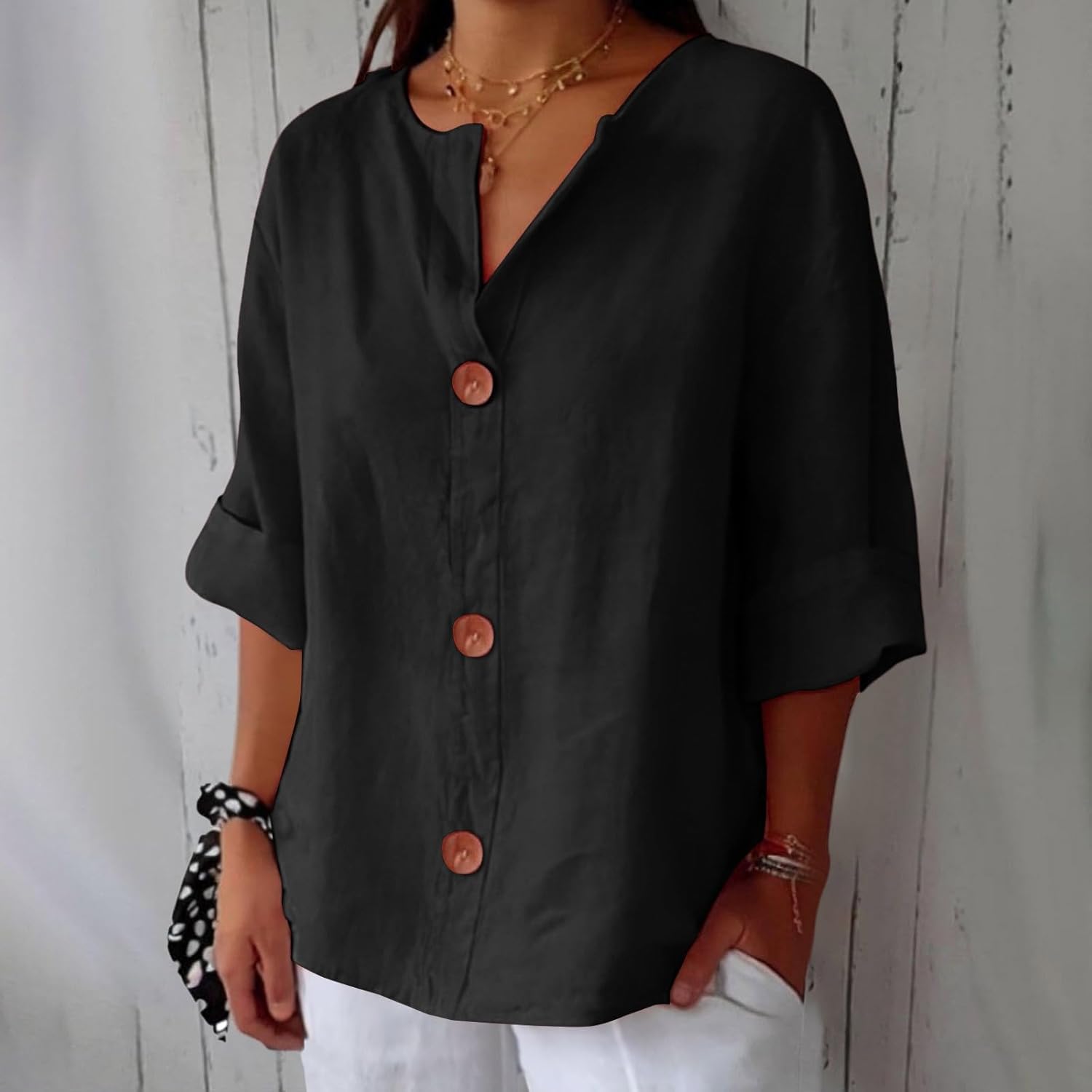 Zoea™ | Casual Linen Blouse