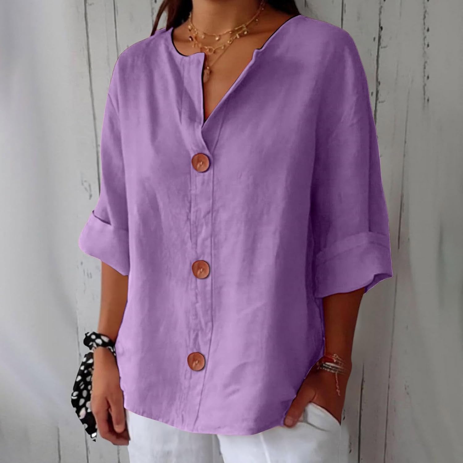 Zoea™ | Casual Linen Blouse