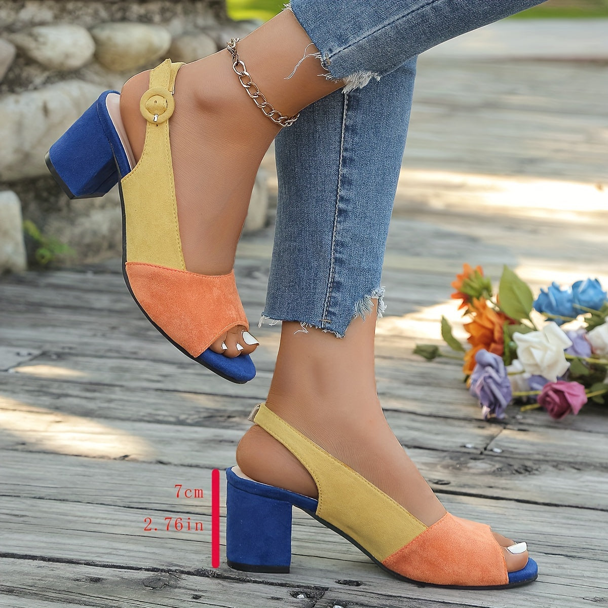 Zuri™ | Colorblock Slingback Heels