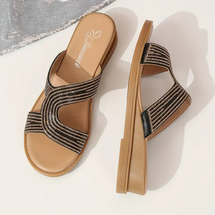 Fiaomei™ | Elegant Orthopedic Sandals with Butterfly Crystals