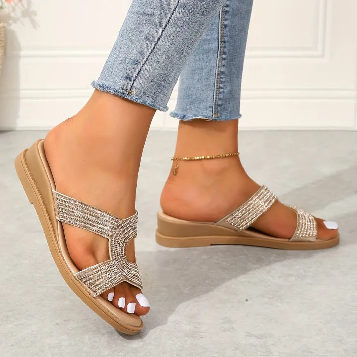 Fiaomei™ | Elegant Orthopedic Sandals with Butterfly Crystals