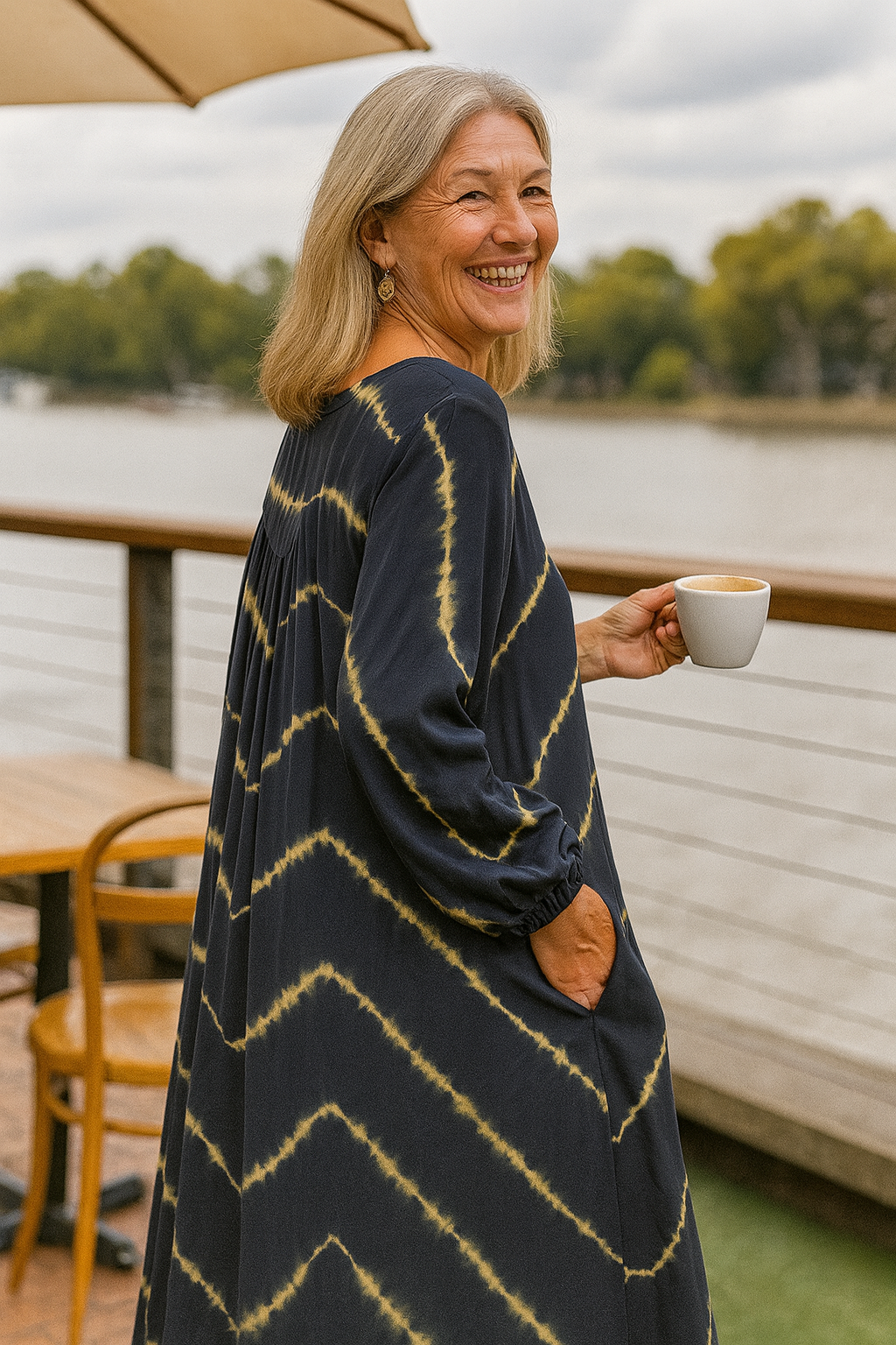 Selora™ | Boho Stripe Comfort Dress - Tummy Friendly