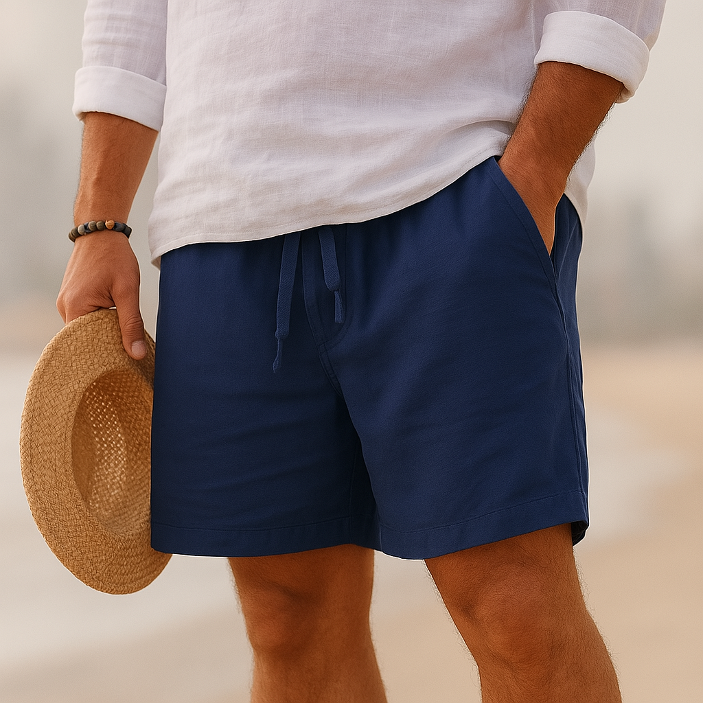Ronald™ | Elegant Linen Shorts with Elastic Waist