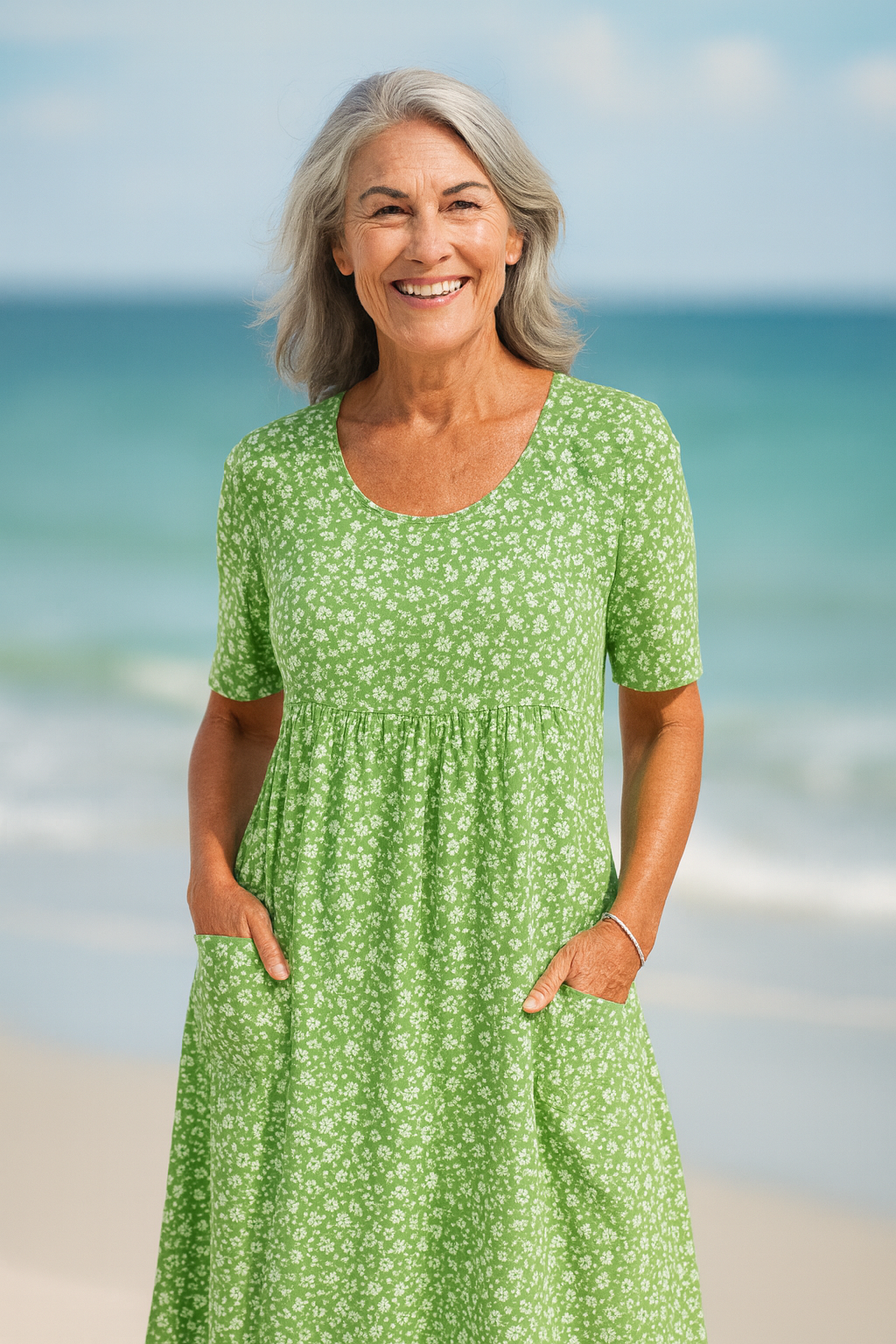 Maribelle™ | Effortless Floral Midi Dress - Covers Upper arms & Tummy