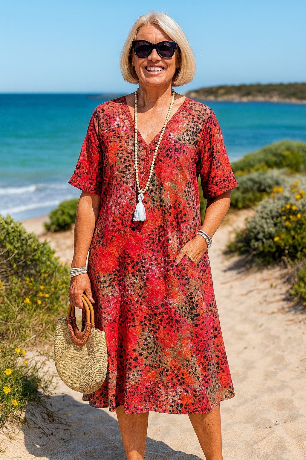 Mary™ | Elegant Midi Dress - Skims Tummy