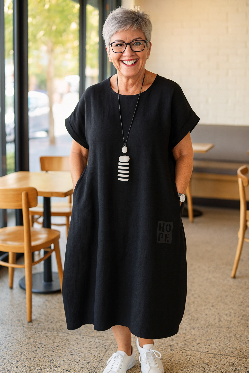 Cerynna™ | Comfortable Pocket Dress – Effortless Style, Everyday Ease