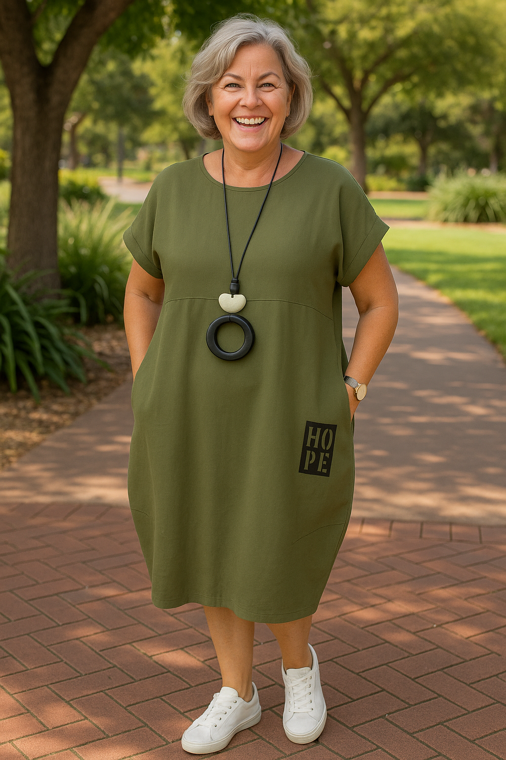 Cerynna™ | Comfortable Pocket Dress – Effortless Style, Everyday Ease