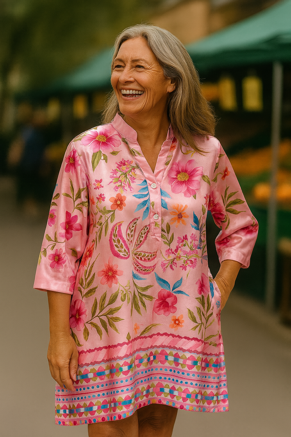 Nola™ | Flower Print Effortless Dress