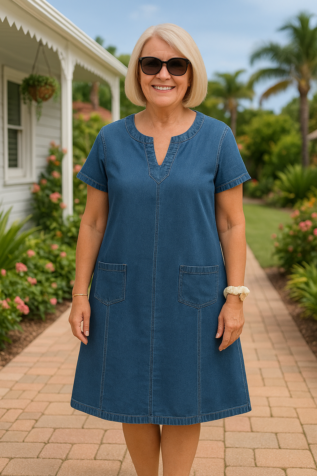 Mirielle™ | Soft Denim Everyday Dress