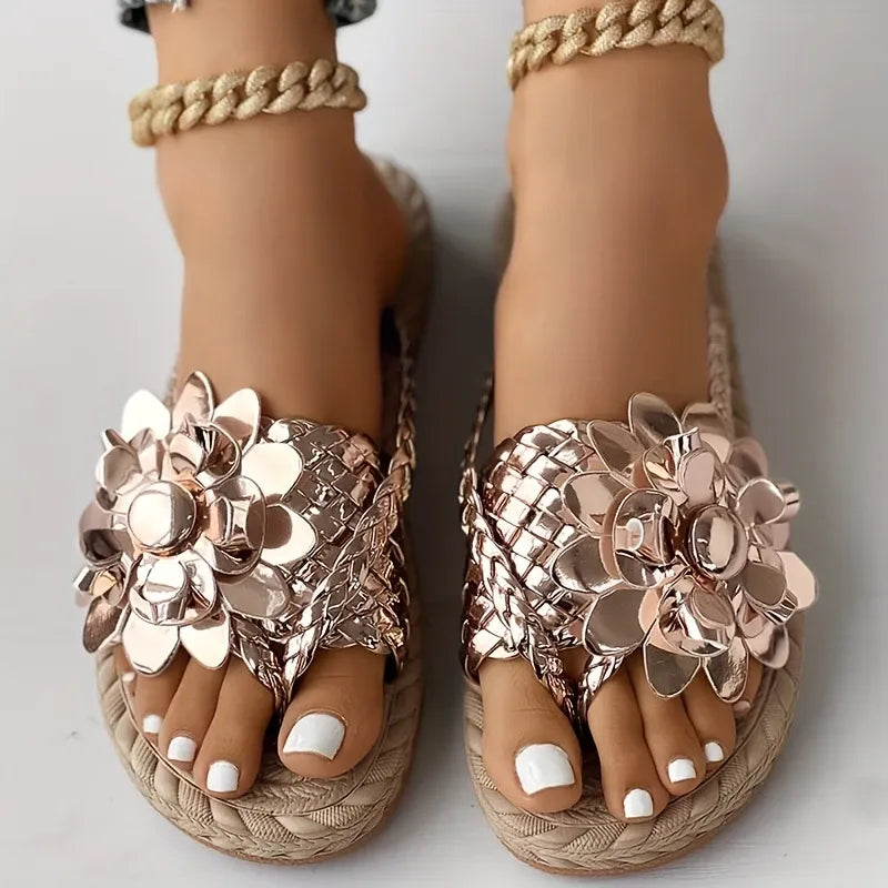 Rossi™ | Elegant Sandals with Embossed Flower