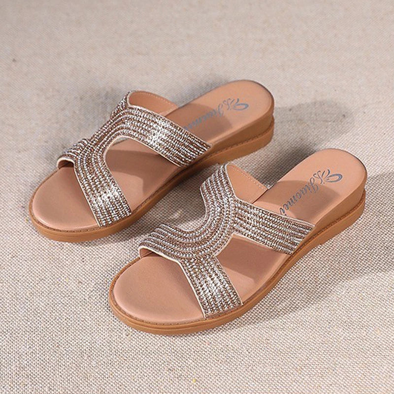 Fiaomei™ | Elegant Orthopedic Sandals with Butterfly Crystals