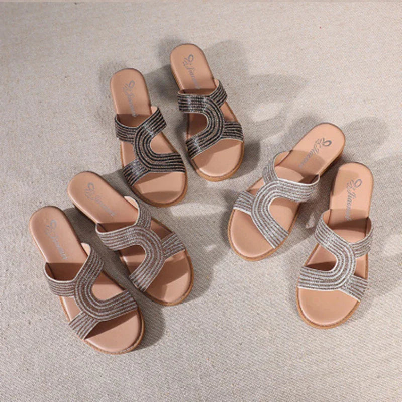 Fiaomei™ | Elegant Orthopedic Sandals with Butterfly Crystals