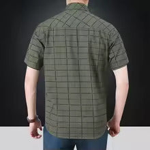 Benjamin™ | Elegant Checked Shirt with Short Sleeves
