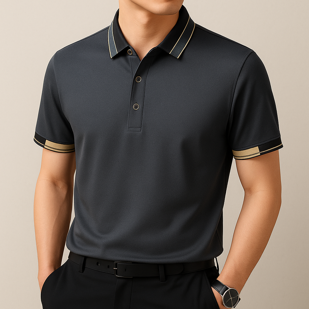 Van Der Waal™ | Polo shirt with contrasting finishes