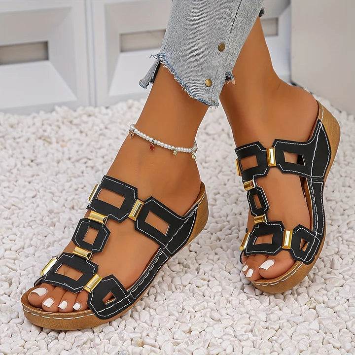 Valeria™ | Elegant Orthopedic Sandals – Absolute Comfort & Modern Style