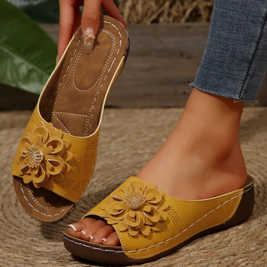 Florelle™ | Comfort Mules with 3D Flower and Ultra-Light Sole