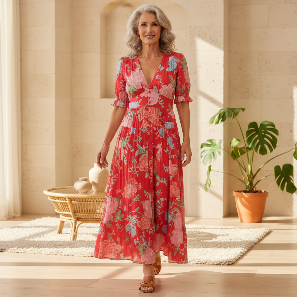 Rosae™ | Vibrant Floral Maxi Dress – Feel Beautiful, Effortlessly