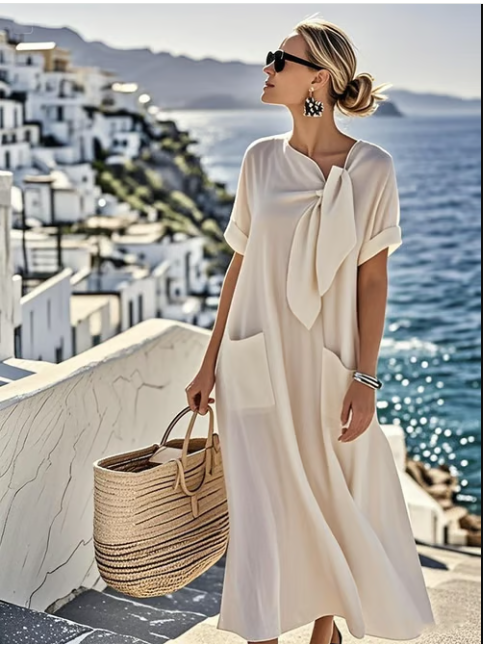 Riviera™ | Effortless Everyday Dress – With Flattering Coverage & Practical Pockets