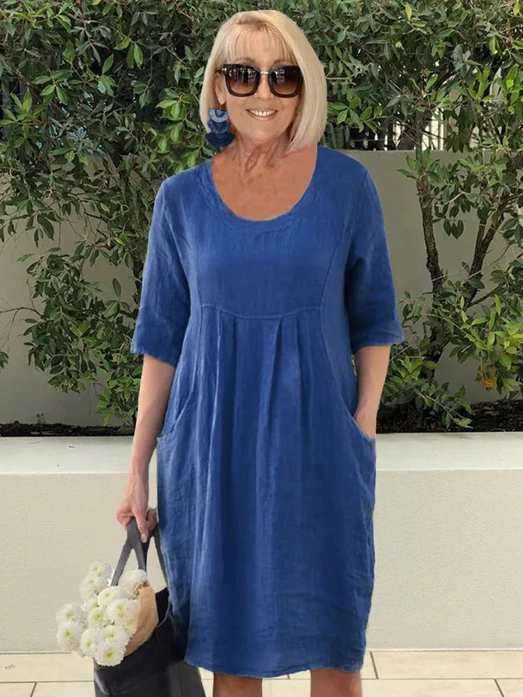 Renée™ | Midi Dress Tunic with Pockets