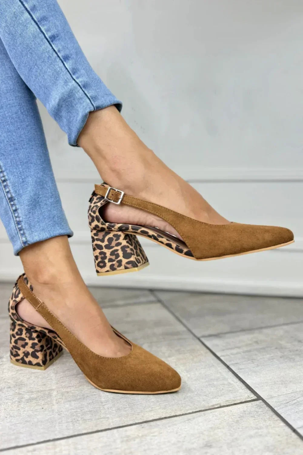 Cleo™ | Leopard Print Heel Slingbacks
