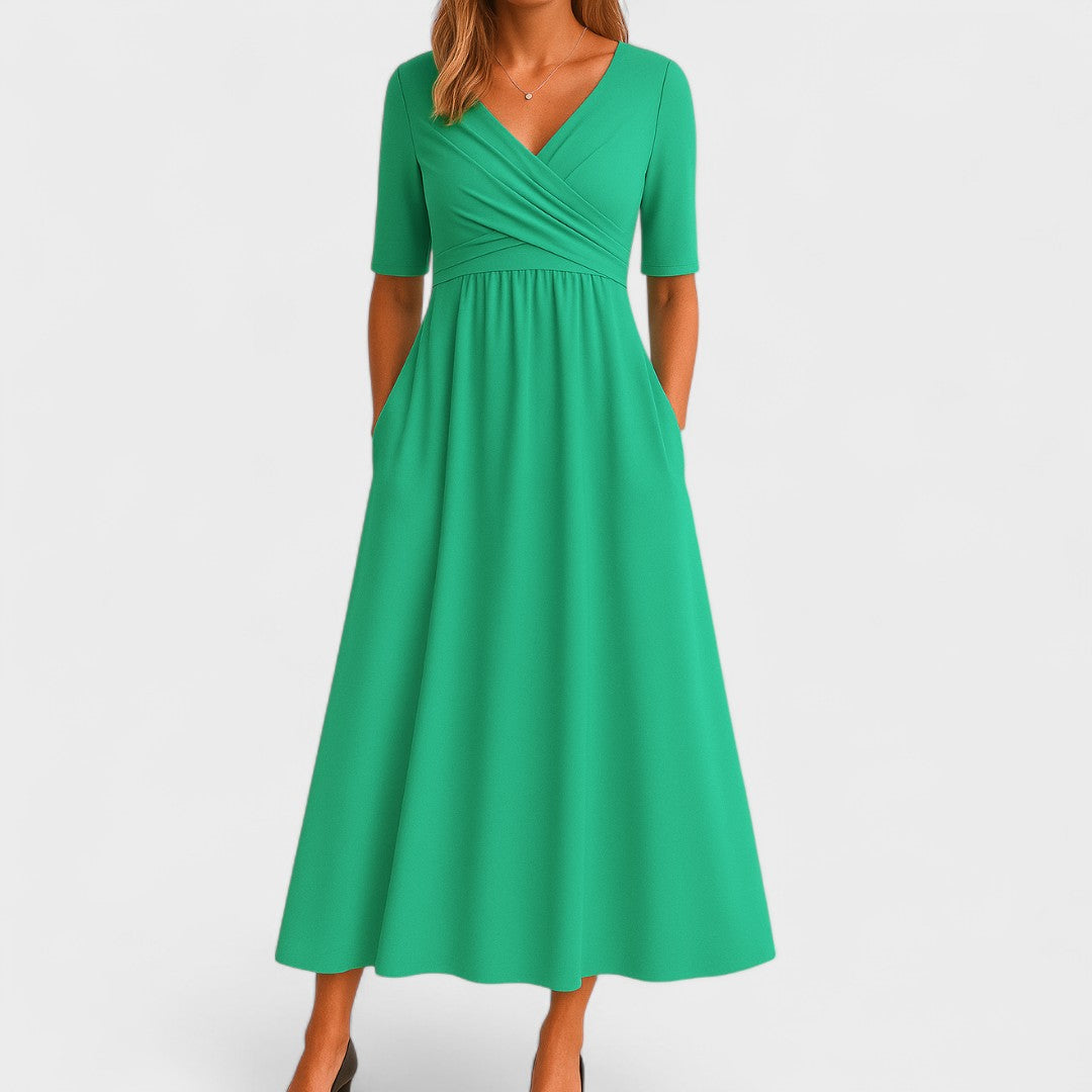 Claribel™ | Elegant Midi Dress – Timeless Style, Everyday Comfort