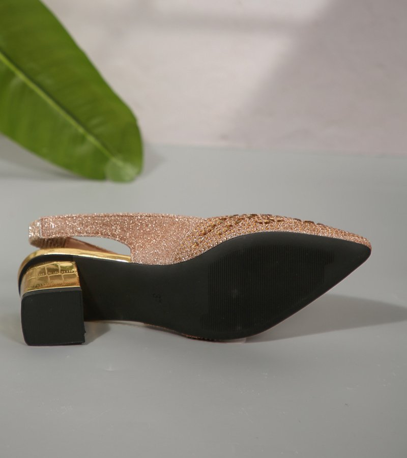 Bruna™ | Elegant Slingback Heels with Rhinestones and Comfortable Heel