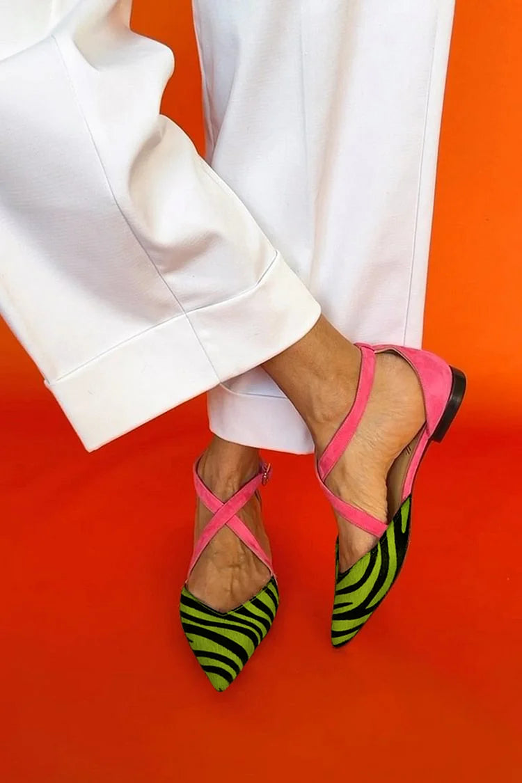 Keira™ | Chic Zebra Print Flats