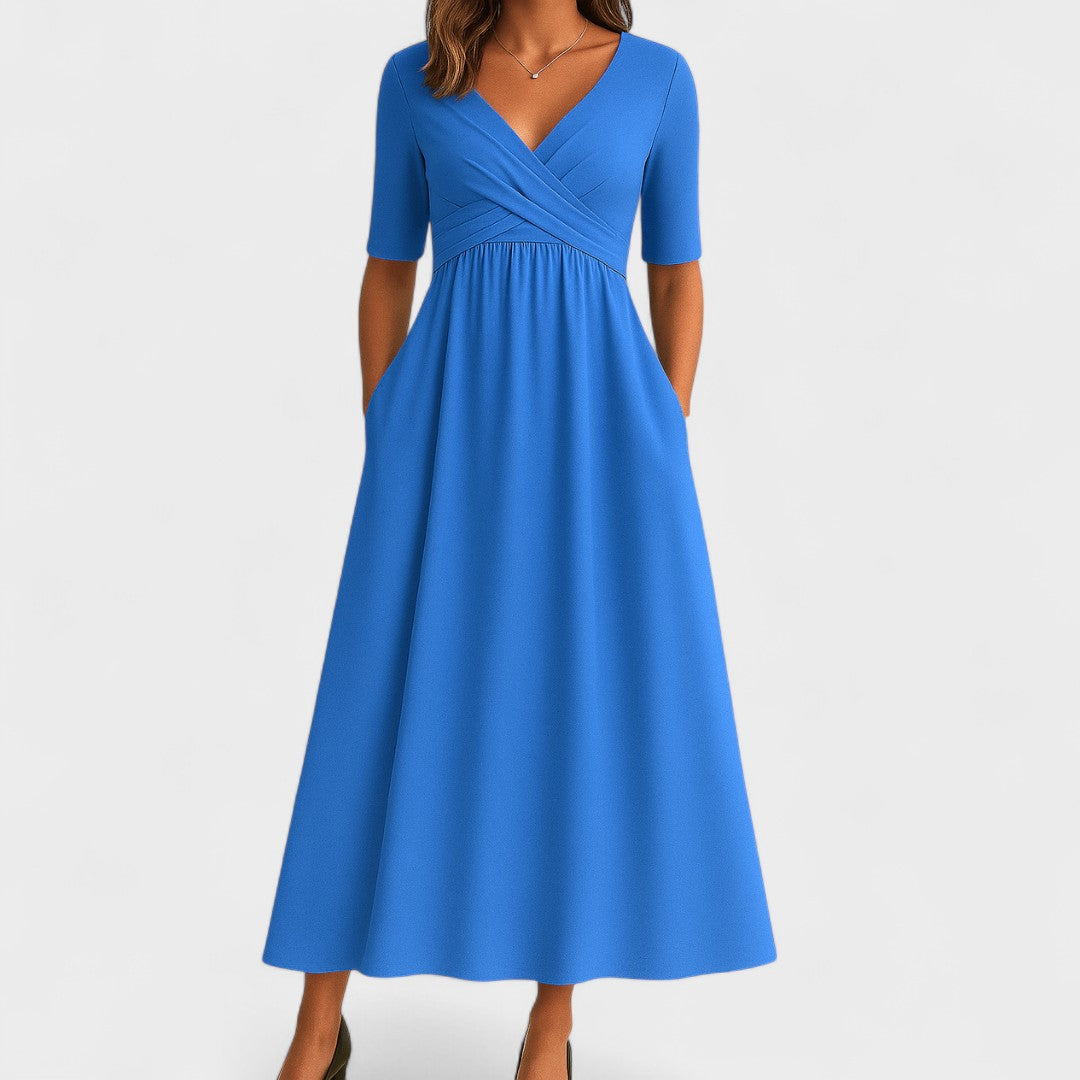 Claribel™ | Elegant Midi Dress – Timeless Style, Everyday Comfort