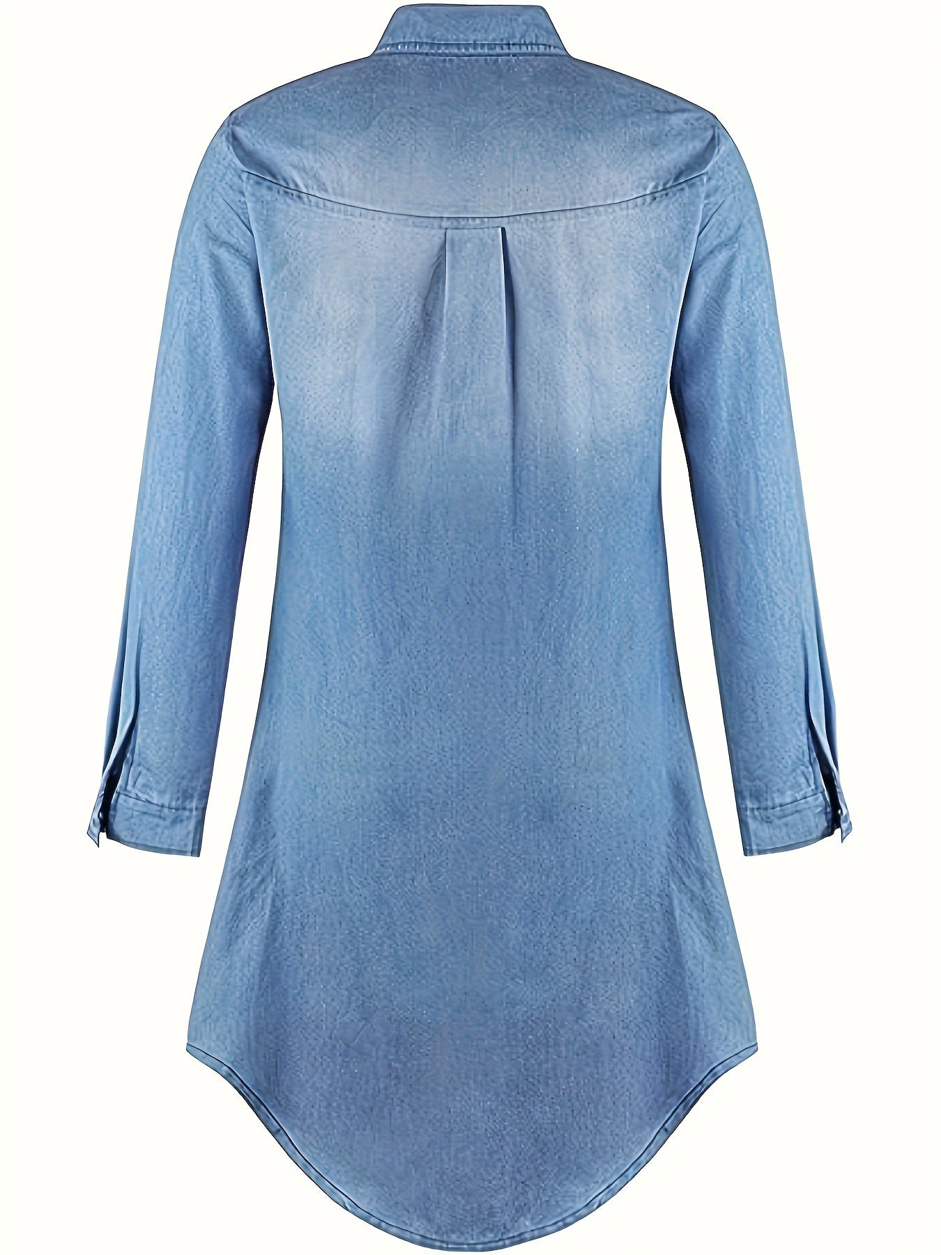 Tess™ | Denim Midi Dress with Button Closure