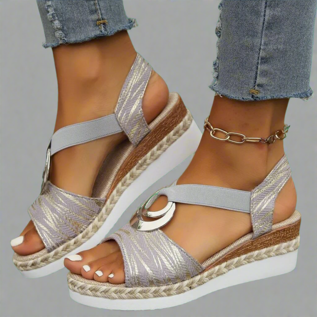 Islaine™ | Elegant Wedge Sandals in High Quality Material