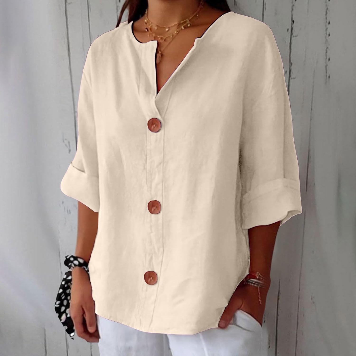 Zoea™ | Casual Linen Blouse