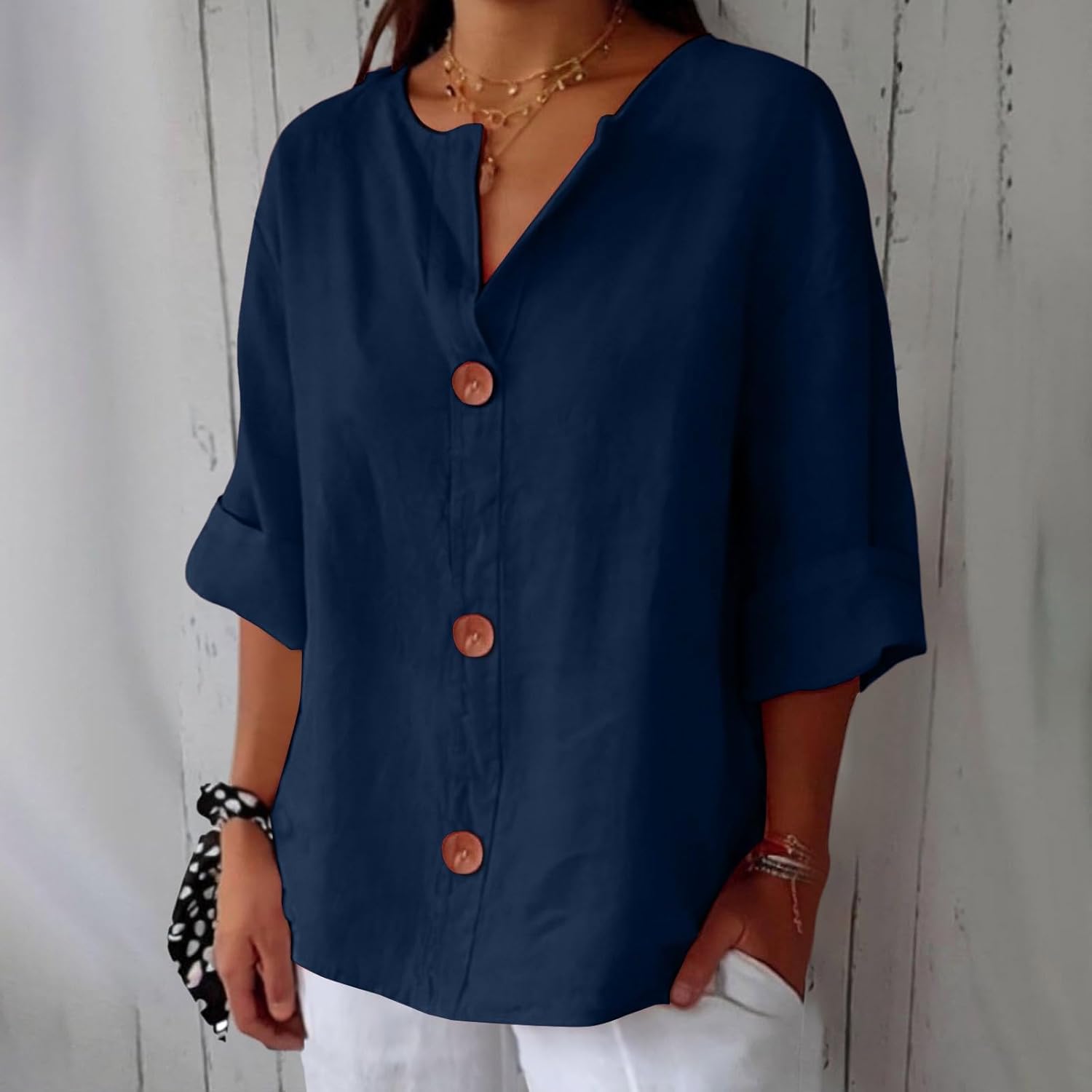 Zoea™ | Casual Linen Blouse