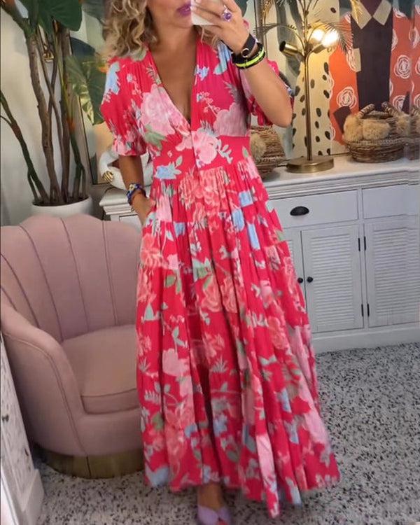 Rosae™ | Vibrant Floral Maxi Dress – Feel Beautiful, Effortlessly