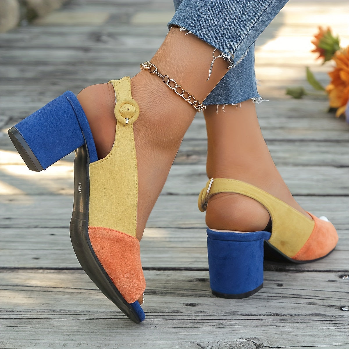 Zuri™ | Colorblock Slingback Heels