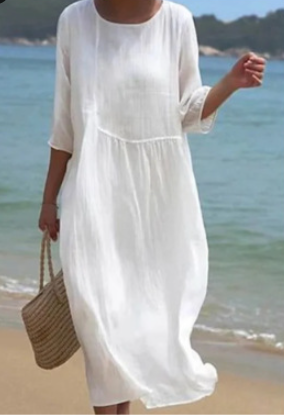 Feliane™ | Linnen Front Panel Dress