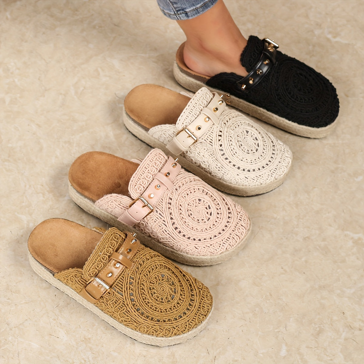 Solene™ | Crochet Boho Mules