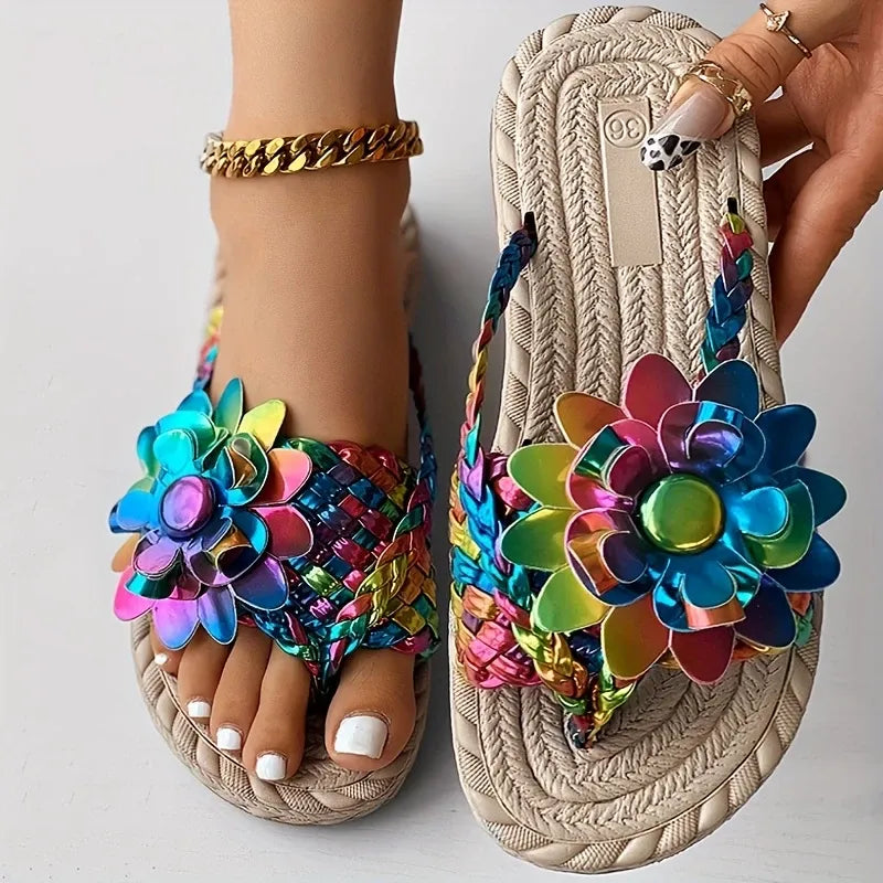 Rossi™ | Elegant Sandals with Embossed Flower